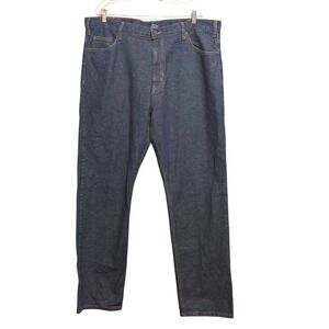 Full‎ Blue Mens Dark Wash Straight Leg Denim Jeans 42x34 Indigo 90203 Cotton